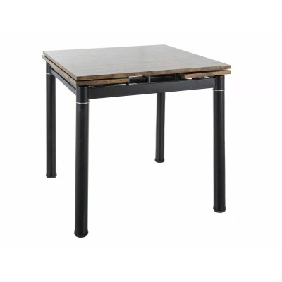 Стол обеденный SIGNAL GD082 орех винтажный/черный мат 80-131/80